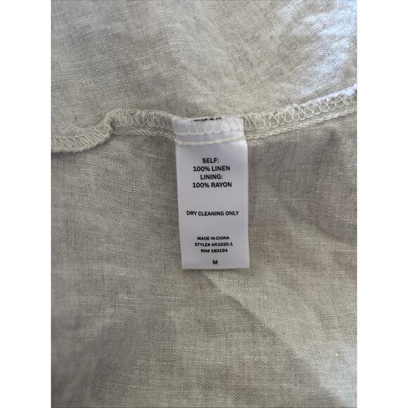 Women’s Solai French Riviera Maxi Long Dress Size Medium Linen - Picture 6 of 6